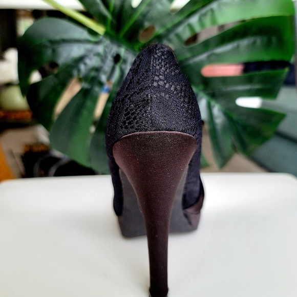 Cathy Jean 3 Inches Open Toe Stilleto Black 5.5 - Picture 6 of 8